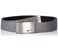 NIKE Reversible Single Web Cinturón, Carbón/Negro, Talla única para Mujer