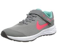 NIKE Revolution 6 Flyease, Zapatillas, Gris Smoke Grey Siren Red Washed Teal, 29.5 EU