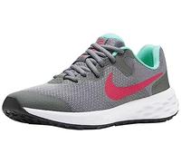 NIKE Revolution 6, Zapatillas de Gimnasia Unisex niños, Smoke Grey Siren Red Washed Teal, 38 EU
