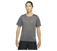 Nike RN Dvn Rise 365 SS Jac, Camiseta Hombre, Black/Iron Grey/Reflective SIL, L