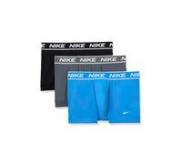 Nike Ropa Interior microelástica para Hombre (3 Unidades), Azul Foto/Gris Hierro/Negro, Small