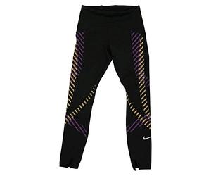 Nike Runway Gx Mallas para Mujer Speed 7_8, Mujer, Leotardos, CU3288, Negro y Plateado, Small