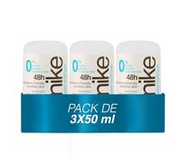 NIKE Sensitive Desodorante Roll-On 48 h, Pack de 3 x 50 ml | Pack de 3 desodorantes para piel sensible, sin alcohol, perfume ni sales de aluminio, con protección de hasta 48 horas
