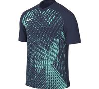 NIKE Short-Sleeve Soccer Jersey M Nk DF Prcsn Vi JSY SS, Midnight Navy/Hyper Turq/White, DR0944-410, XS