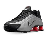 NIKE Shox R4, Sneaker Mujer, Black/Metallic Silver/Lt Crims, 41 EU