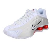 Nike Shox R4 - Zapatos para niños grandes (CW2626-102, blanco/fantasma/rojo picante/blanco), Blanco/Phantom/Picante Red/White, 5.5 Big Kid
