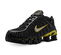 NIKE Shox TL CN0151-002 - Zapatillas Deportivas Negras, Black Dynamic Yellow Metallic Silver, 45 EU