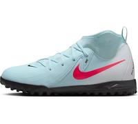 NIKE Soccer Shoe Jr. Phantom Luna 2 Academy Botas De Fútbol TF - Niño/A, Mint/Atomic Red-Off Noir, FJ2610-300, 35.5 EU (3.5Y US)