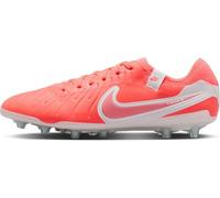 Nike Soccer Shoe Tiempo Legend 10 Pro Botas De Fútbol De Perfil Bajo para Terreno Firme, Hot Lava/White, DV4333-800, 40.5 EU (7.5 US)