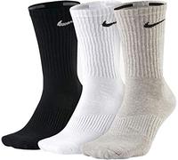 Nike Soken Lightweight Crew Paquete de 3 Pares Calcetines, Hombre, Multicolor (Grey Heather/Black/White), 42-46 EU