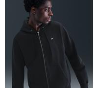 Nike Solo Swoosh Sudadera con capucha de tejido Fleece con cremallera completa - Hombre - Negro XS