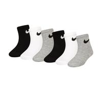 Nike Colorful Pack Quarter Calcetines para niños White/Dark Gray Heather 4/5 años
