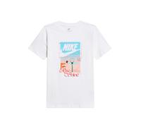 Nike Sportswear Camiseta 'RISE AND SHINE' turquesa / azul claro / rojo / blanco 147-158 turquesa / azul claro / rojo / blanco