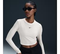 Nike Sportswear Chill Knit Camiseta corta de manga larga y ajuste entallado - Mujer - Blanco L (EU 44-46)