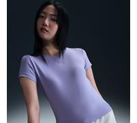 Nike Sportswear Chill Knit Mod-Crop Camiseta para Mujer, Lila Ice, FV5508-533, S