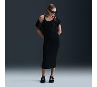 Nike Sportswear Chill Knit Vestido de tirantes con elástico mini y ajuste ceñido - Mujer - Negro S (EU 36-38)