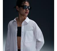 Nike Sportswear Chill Poplin Camisa holgada de manga larga con botones - Mujer - Blanco XXL (EU 52-54)