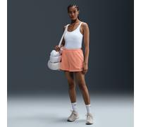 Nike Sportswear Chill Terry Pantalón corto de tejido French terry de talle medio de 10 cm - Mujer - Naranja L (EU 44-46)