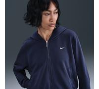 Nike Sportswear Chill Terry Sudadera con capucha y cremallera completa de tejido French Terry y ajuste holgado - Mujer - Azul L (EU 44-46)