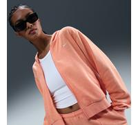 Nike Sportswear Chill Terry Sudadera con capucha y cremallera completa de tejido French Terry y ajuste holgado - Mujer - Naranja L (EU 44-46)