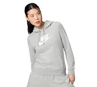 Nike Sportswear Club Fleece Sudadera, Gris y Blanco, Small para Mujer