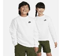 Nike FD3006-100 K NSW Club FLC Crew LS LBR Sweatshirt Unisex White/Black Tamaño L