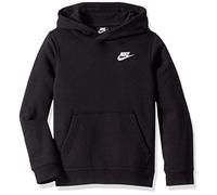 NIKE Sportswear Club Hoodie Boys, Sudadera Con Capucha Niños, Negro (black/white), XS 122-128 CM