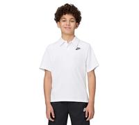 Nike Sportswear Club IF2841-100 - Polo de Manga Corta para niños Mayores, Color Blanco/Negro