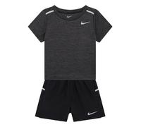 Nike Sportswear Conjunto 'MILER' gris claro / negro / negro moteado 98-104 gris claro / negro / negro moteado