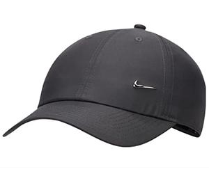 Nike Sportswear Heritage 86 - Gorra Unisex de Talla única, Negro/Plateado metálico, Talla única