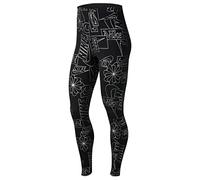 Nike Sportswear Icon Clash HW Tight AOP Leotardos, Mujer, Negro, Large