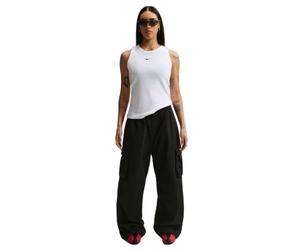 Nike Sportswear IH7956-100 - Camiseta de Tirantes Ajustada con puños para Mujer, Color Blanco/Negro, L