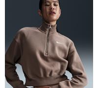 Nike Sportswear Phoenix Fleece Sudadera corta con cremallera de 1/4 - Mujer - Marrón XXL (EU 52-54)