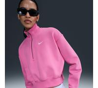 Nike Sportswear Phoenix Fleece Sudadera corta con cremallera de 1/4 - Mujer - Rosa L (EU 44-46)