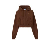 Nike Studio Fleece Oversized Cropped Full-Zip Hoodie marrón M