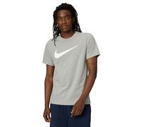 Nike Sportswear Swoosh Camiseta Hombre, Dk Grey Heather/White, DC5094-063, S