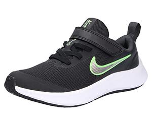 NIKE Star Runner 3, Zapatillas de Gimnasia Unisex Niños ,Negro Chrome Dark Smoke Grey Green Strike 01 ,28.5 EU