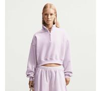 Nike Studio Fleece Medium Weight Oversized 1/4-Zip Cropped Top rosa S