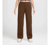 Nike Studio Fleece Mid-Rise Open-Hem Pants marrón M