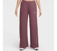Nike Studio Fleece Mid-Rise Wide-Leg Scallop Pants rosa L