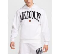 Nike Sudadera con capucha de tenis de tejido Fleece DrideFIT de Hombre. Blanco XS
