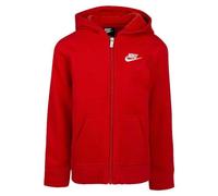 Nike Sudadera con Capucha y Cremallera Completa Club, de Forro Polar para niños (niños pequeños), Rojo (University Red), 4
