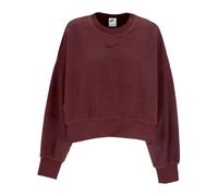 Nike - Sudadera Corta Plush Mod de Cuello Redondo - Sport - Mujer - Rojo - L -