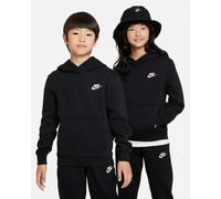 Nike Sudadera Junior Ropa Deportiva Club Vellón Capucha - 010 (Negro/Blanco)