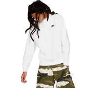 Nike - Sudadera Sportswear Club Crew Fleece, Hombre, White-Black, S