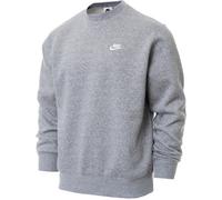Nike - Sudadera Sportswear Club Crew Fleece, Unisex, Dark Grey Heather-White, XS