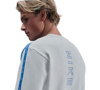 Nike - Sudadera Sportswear Crew Fleece, Hombre, Photon Dust-University Blue, XL