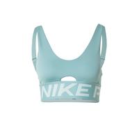 NIKE Sujetador deportivo 'INDY PLUNGE' verde pastel / blanco S verde pastel / blanco