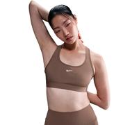 Nike - Sujetador Swoosh Light Support Mujer, Mujer, Brown-White, S