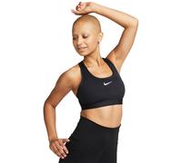 Nike DX6821-010 W NK SWSH Med SPT Bra Sports Bra Mujer Black/White Tamaño L